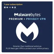 Malwarebytes Premium + Privacy VPN Bundle – 1-Year / 4-Device